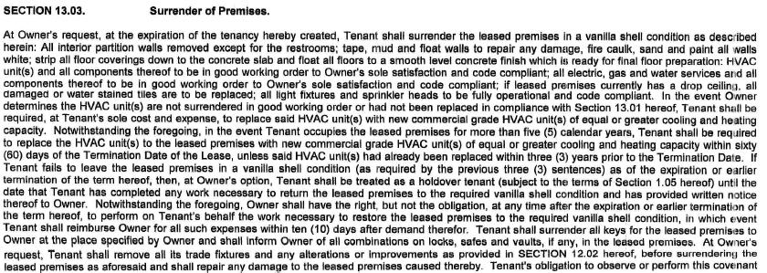 Suggested Revision: Tenant shall