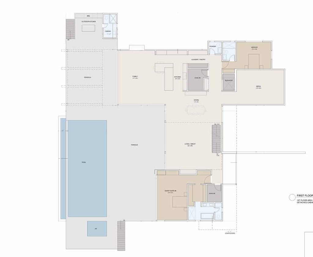 FIRST LEVEL 3,789 SF+/- Living/Great Room Dining Room Media Room Kitchen Opens to Family Room Laundry/Pantry Powder Room 2