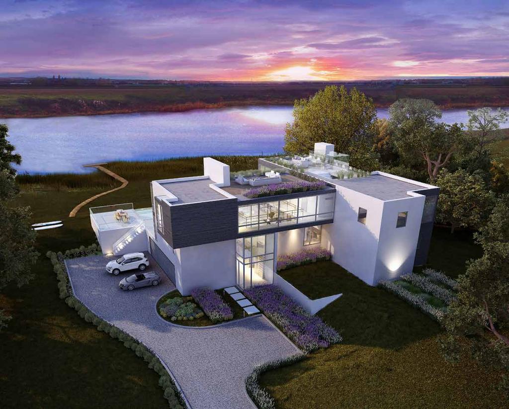 ONE-OF-A-KIND WATERFRONT PROPERTY This ultra-modern, waterfront estate in Bridgehampton is situated on 1.