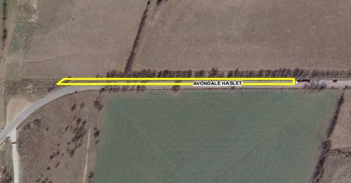 6 acres Northern half of roadway Southern half