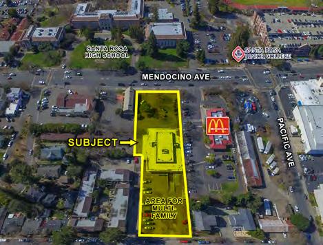 INVESTOR OR USER SPACE Retail or Offices w/ Multi-Family Development Site ADDRESS 1250 Mendocino Avenue Santa Rosa, CA AP# 180-590-004 CURRENT BUILDING 8,840± sf (on approximately 0.