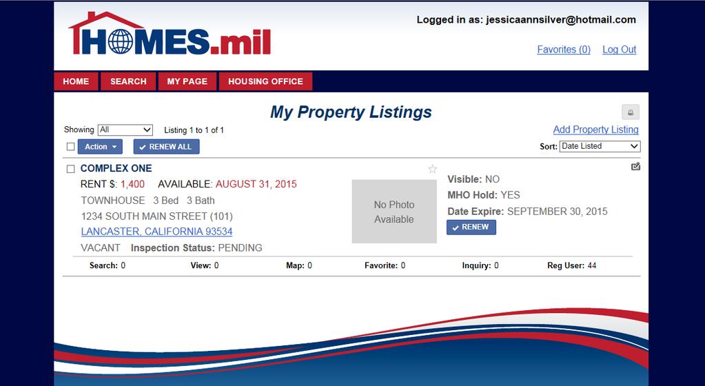 You can view all of your listings by clicking the All
