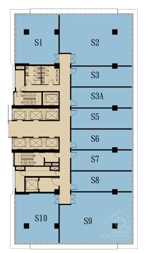 Diamond Twin Tower Typical Floorplate Room Net Area (Sqm) Gross Area (sqm) S1 82.49 117.84 S2 134.67 192.39 S3 47.40 67.