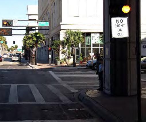 Restricting Turns on Red Consider No Turn on Red signs where there is: Poor sight distance between vehicles and peds; An unusual number of ped conflicts with turns on red (compared to turns