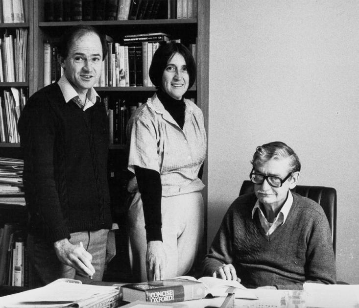 4. Bede Nairn and Geoffrey Serle: A Fine Partnership, 1973 1987 ADB staff, Chris Cunneen, Marion Consandine and Bede Nairn, 1983 ANU Archives, ANUA226-689 Nairn became chairman of the ADB s NSW