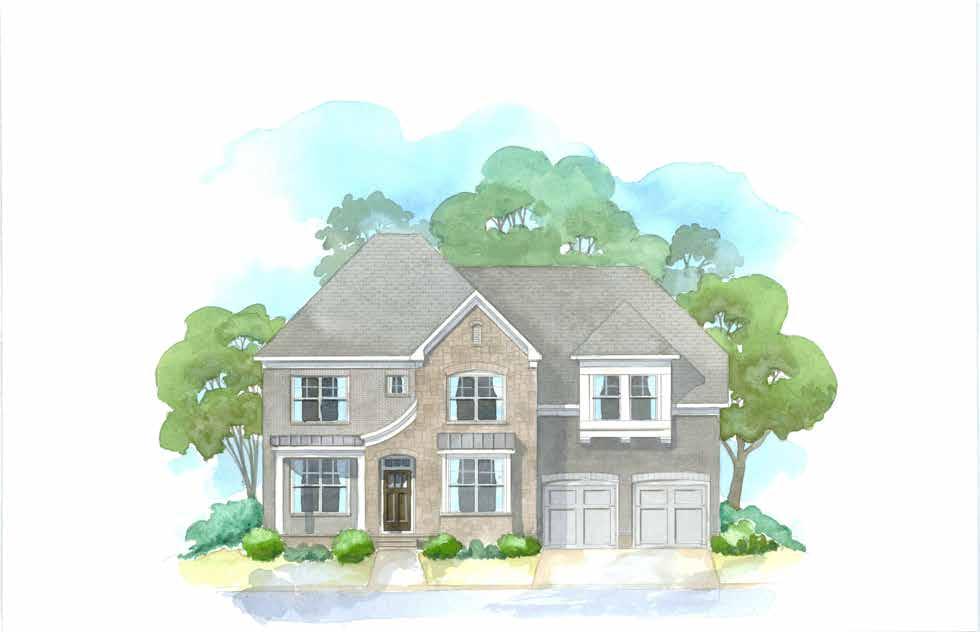 Hamilton Meadow Grove Elevation G 3055 Sq. Feet 4 Bedroom / 3.5 Bath Need more living room? A keeping room lets guests and family be part of the kitchen experience.