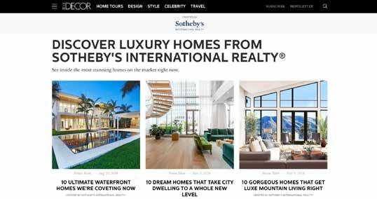 GLOBAL MEDIA CUSTOM CONTENT COLLECTION & PHOTO GALLERIES - EXCLUSIVE Elle Decor and Sotheby s International Realty will continue to help readers discover current luxury, building on the success of