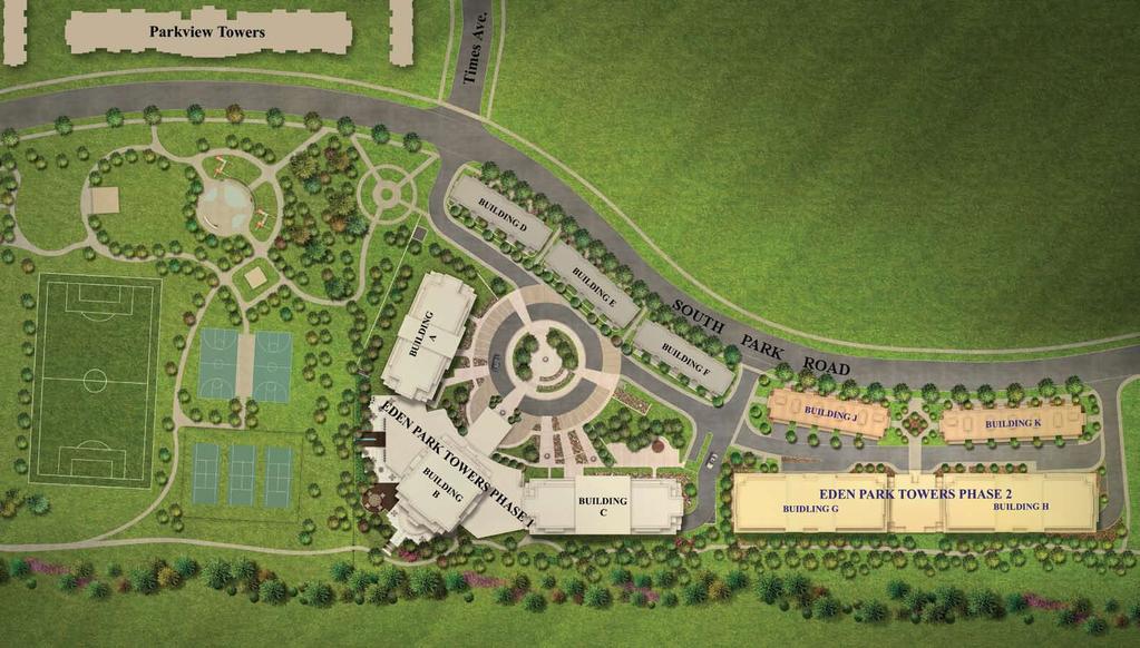 PROPOSED PARK\ A MAGNIFICENT MASTER PLAN With its inviting entrance located just off South Park Road, EDEN PARK II