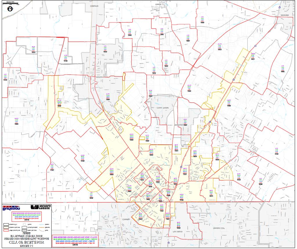SERVED NON-RESIDENTIAL ACREAGE BY TSZ NOTE: Larger maps are