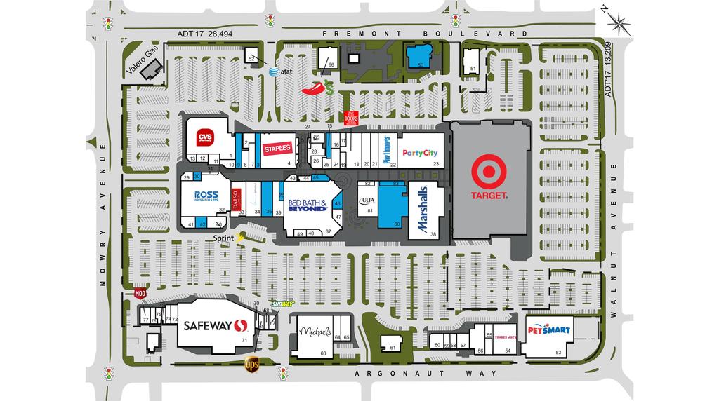 Non-Controlled Availability Disclaimer: This site plan shows the approximate location, square footage, and configuration of the shopping center and adjacent areas, and is only illustrative of the