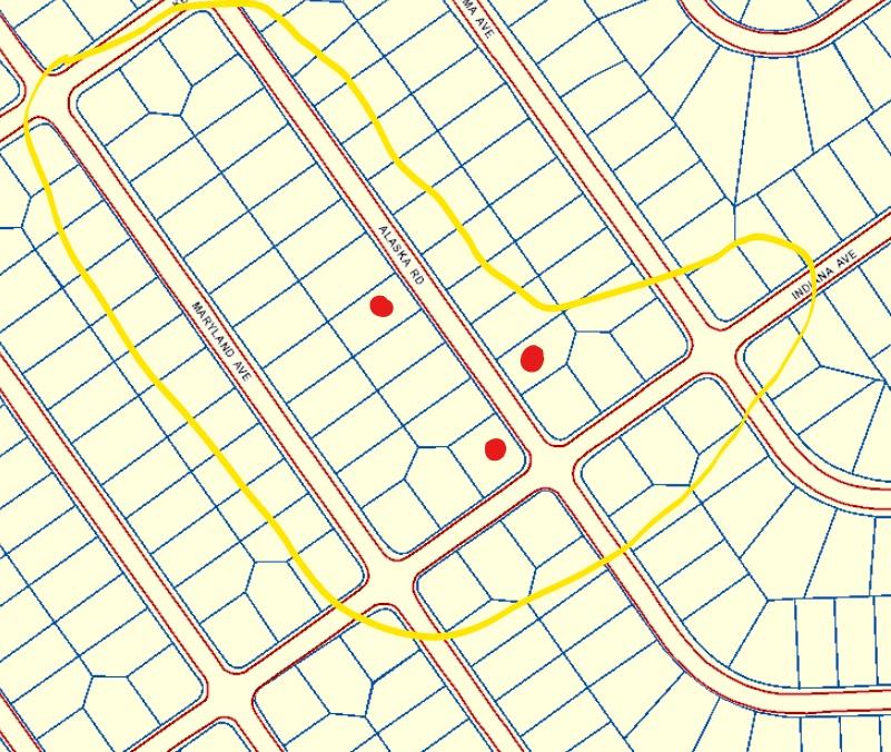 Concentrated Complaints Smaller area to include 1 to 3 streets