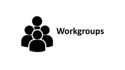 Workgroups are teams of users or Workspaces.