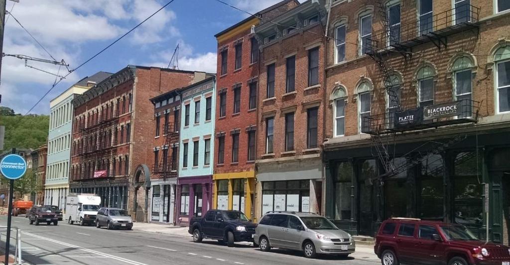 Most of the existing structures, on Race and Elder Streets, were built in the 1870s and were largely vacant.