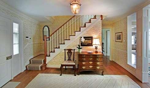 library/living room, basement, and