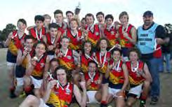 the premiership cup aloft after winning the Under-14B