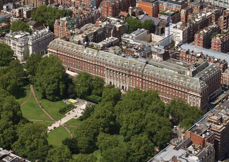 In the 1720s, Grosvenor Square was conceived as the centrepiece of Mayfair when the Grosvenor family started developing the area into