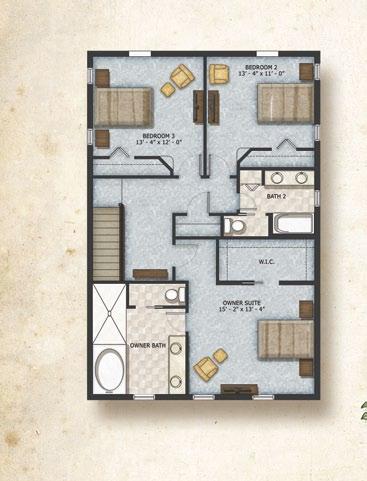 1 st FLOOR 2 nd Floor Harbour Courtyard House 3 Bedroom, 2 1/2