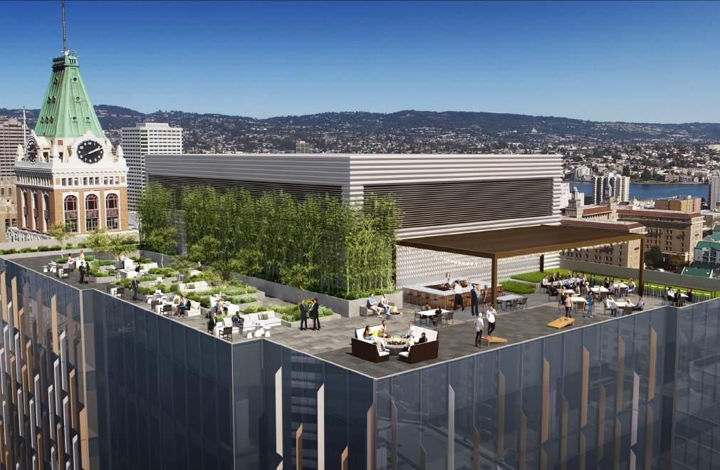 345,300 SF efficient SIDE CORE plan up to 2 ROOF DECKS PRE-CERTIFIED LEED GOLD IMMEDIATE ACCESS to BART EXCLUSIVE ELEVATOR BANK for upper stack 18 stories