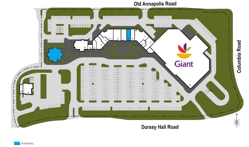 DORSEY S SEARCH VILLAGE CENTER CURRENT LEASING PLAN Anchor: Giant- 55,000