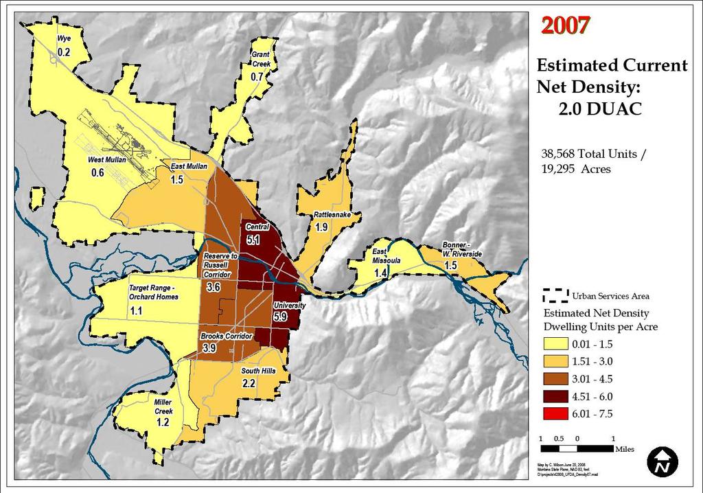 2007 Estimated Net Density 2.