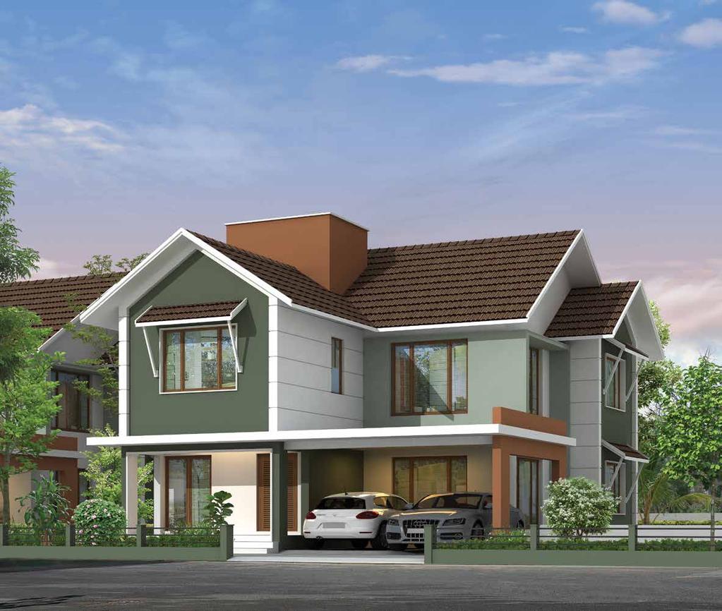 3 Bedroom Villas These tastefully designed double-storey villas come with three bath-attached bedrooms, one on the ground