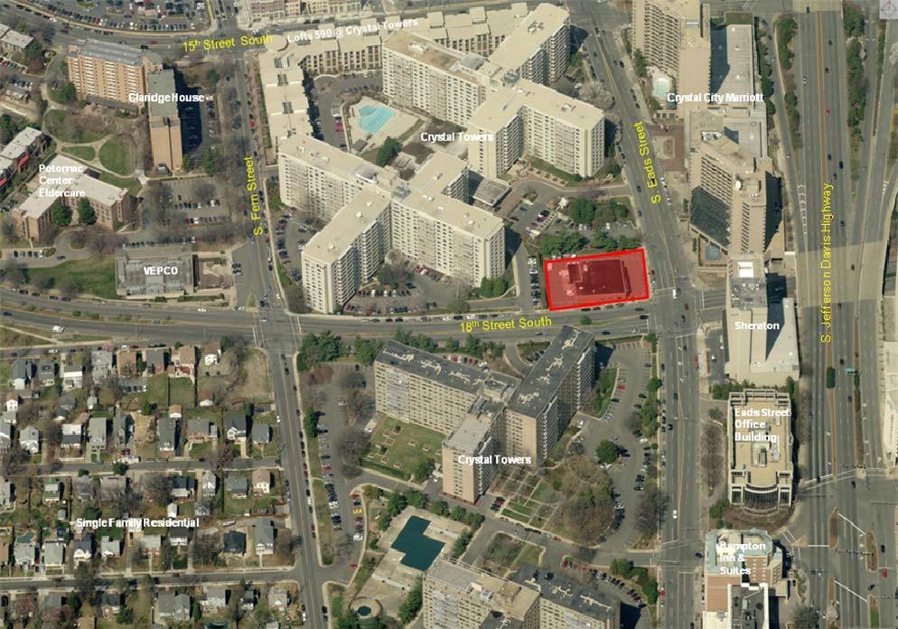 Proposed Zoning: C-O-Crystal City Commercial Office Building, Retail, Hotel and Multiple-Family Dwelling Districts. General Land Use Plan Designation: High-Medium Residential (Up to 3.