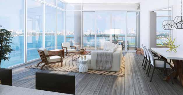 INTERIOR DESIGN INSPIRED BY THOM FILICIA THE RESIDENCES Features & Amenities Biscayne Beach will offer 397 luxury residences, ranging from one to three-bedroom layouts with den options as well as
