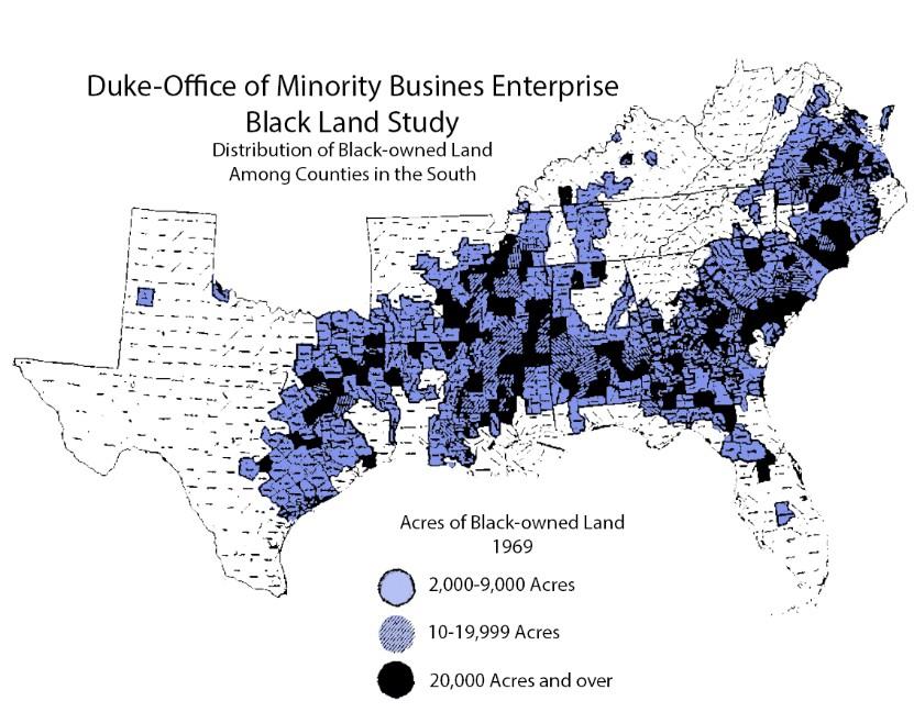 EARLY DATA Salamon et al, 1976 1976 data collection on black-owned land uncovered issues with intestate estates, heirs properties, and