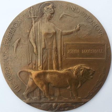 Corporal John Marshall died at 5.30 am on 11th June, 1918 at Norfolk War Hospital, Norwich, Norfolk, England from Gas Poisoning (shell), Pneumonia & Nephritis.