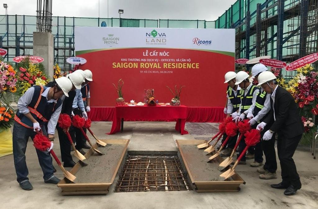 Topping-out projects in 3 rd Quarter Saigon Royal s topping-out ceremony on 8 August 2018 Saigon Royal