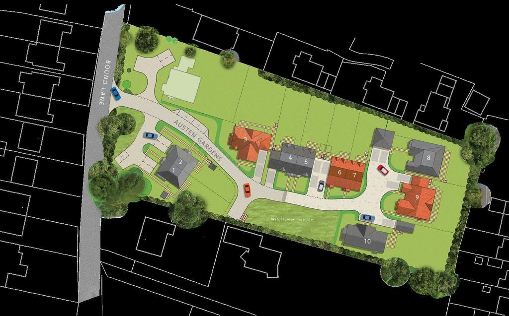 Site Plan Austen Gardens is situated at the North end