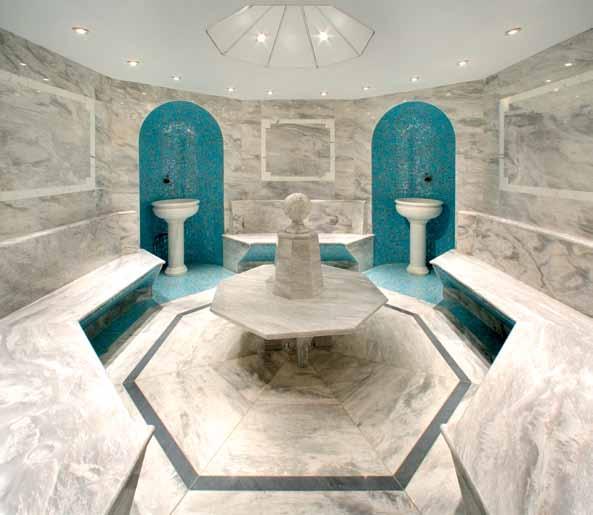 swimming pool as well as a luxurious solid marble and mosaic Turkish bath