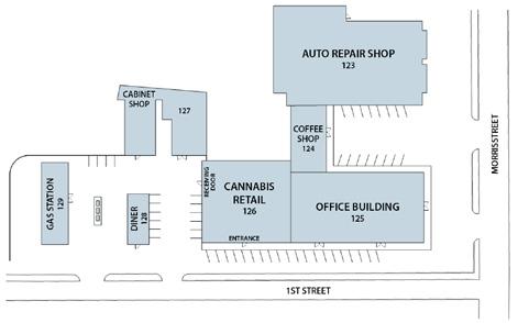 Floor plan(s) - Continued The floor plan must be submitted at the time of application and it must identify the proposed non-medical cannabis retail area(s) plus the following interior features of the