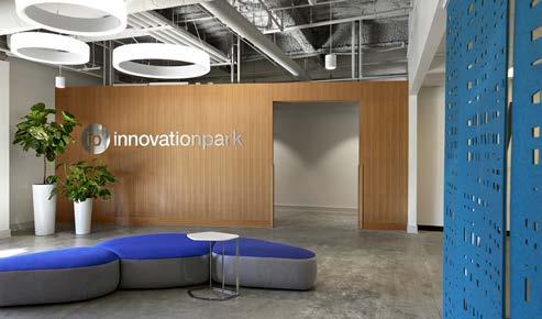 Interior renovations include common area build-outs in both buildings by Centric