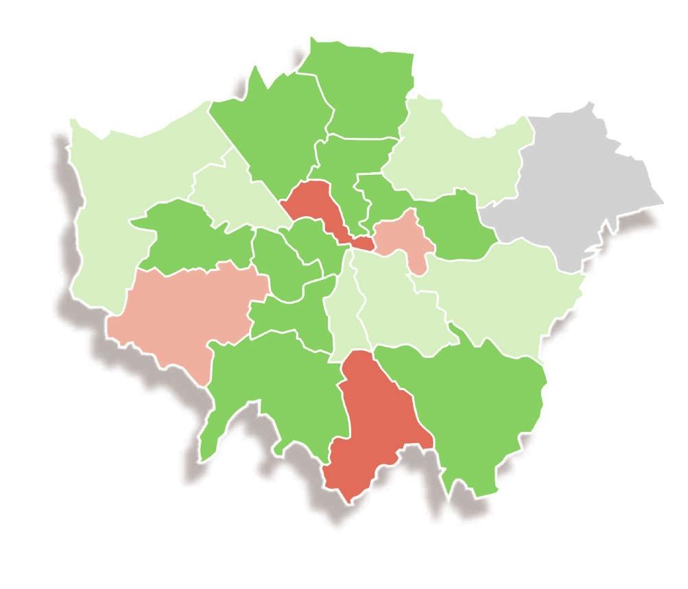 Greater London by borough This section looks at the average rental values for new tenancies for the boroughs of London. The annual variance compares January 2019 with January 2018.
