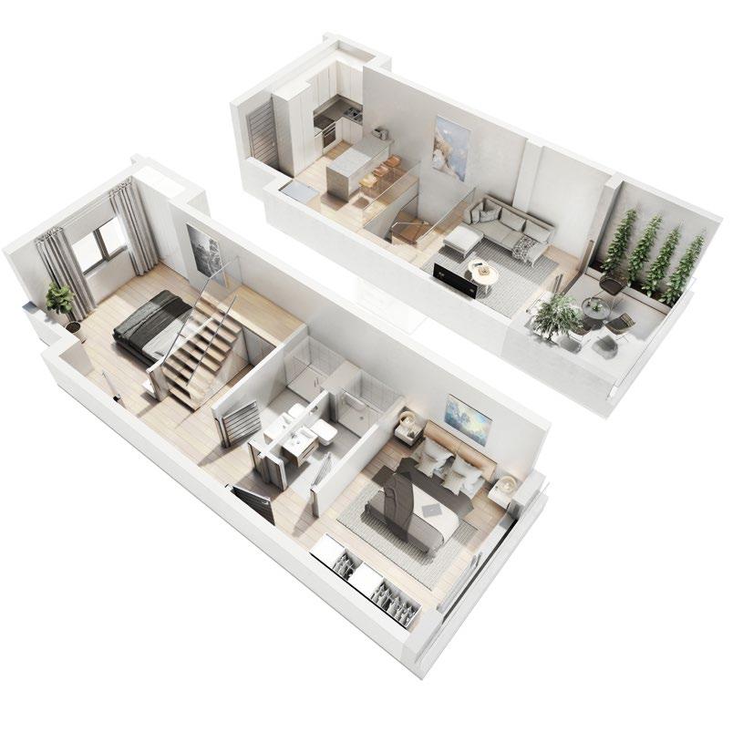 2-Bedroom duplex apartment Internal: