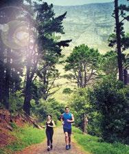 On Saturday, you meet friends for an early run on Table Mountain, before walking down to your favourite