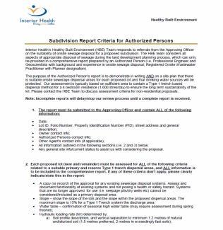 Report Criteria for Authorized Persons Interior health >