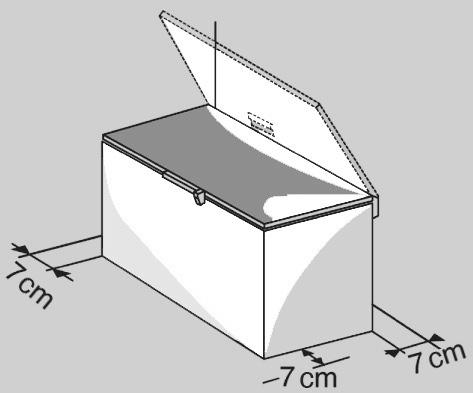 GB INSTRUCTIONS FOR USE 1. Lid handle 2. Lock (if provided) 3. Seal 4. Defrost water drain plug (if present) 5. Control panel 6. Basket (if present) 7.