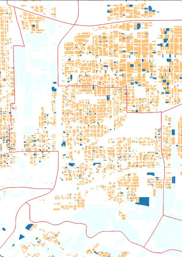 GENTRIFICATION SUSCEPTIBILITY FIGURE 13 Housing Types in the Fifth Ward with 108 units. However, the Fifth Ward is still facing high probability of gentrifying and losing affordable housing stock.