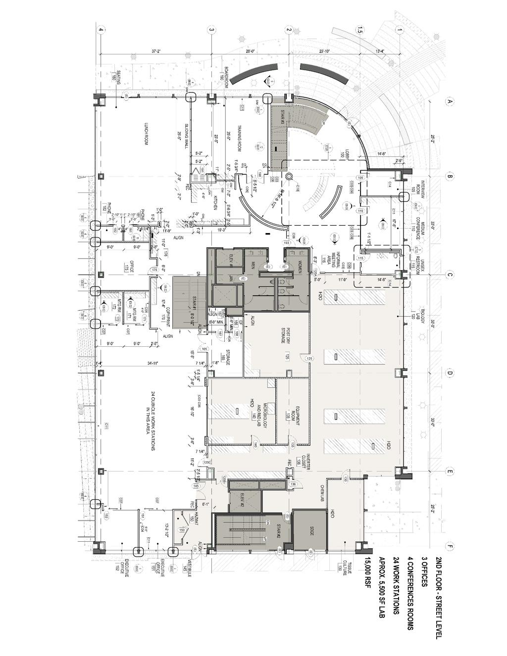 As-built Floor plan 2 nd floor-street level 3 OFFICES 4