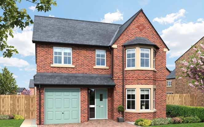 THEWarwick THEBoston 4-bedroom, detached house with integral single garage 1,400 sq ft (approx) 4-bedroom, detached