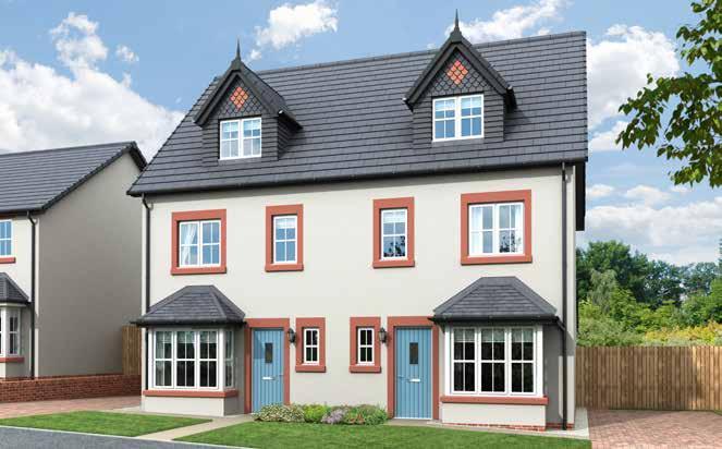 THEDurham THEHereford 4-bedroom, detached house with integral single garage 1,367 sq ft (approx) 4-bedroom, terraced house with driveway parking
