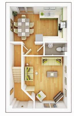 Ground Floor Kitchen/Dining Area 4.72m 2.88m 15'6" 9'5" Living Room 4.27m 3.69m 14'0" 12'1" * First Floor Master Bedroom 2.96m 2.83m 9'9" 9'4" Bedroom 2 3.31m 2.