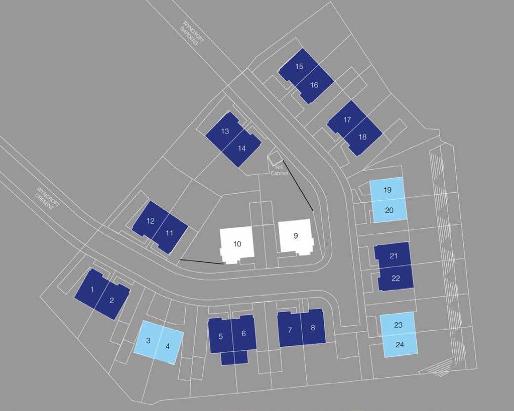 9 Site Layout Prince William Road The Lenox - Three Bedroom Semi-Detached House 995 Sq Ft Plots: 3, 4, 19, 20, 23, 24 Wyncroft Gardens The Sutton - Three Bedroom Semi-Detached House 1120 Sq Ft Plots: