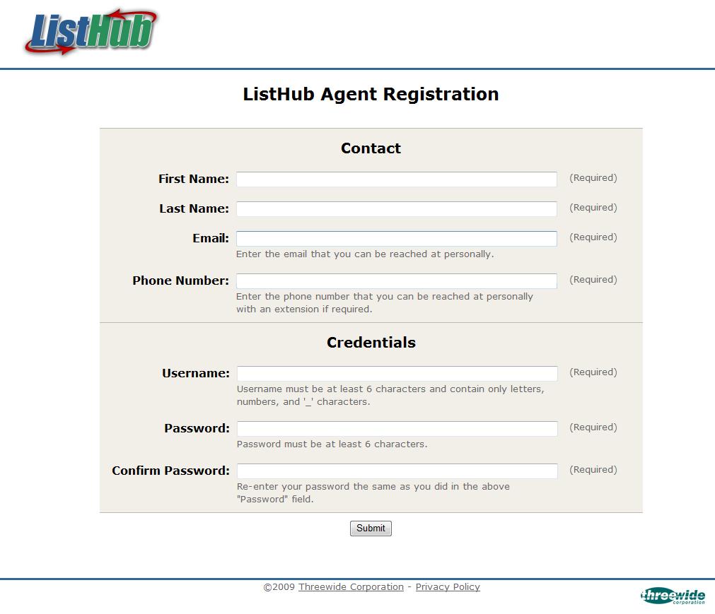 Create a ListHub Account (continued) Fill in basic information (first and last name, email, and phone number) if it is not automatically done for you Create