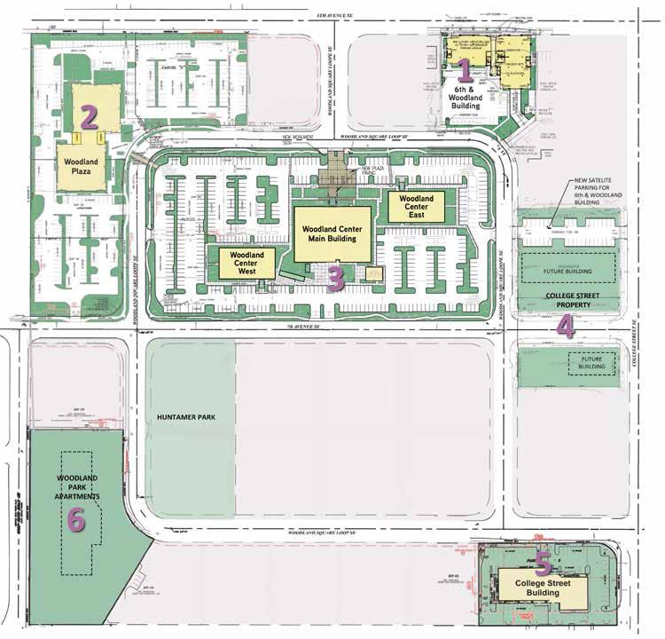 CAMPUS MAP 1-6th and Woodland Building 2 - Woodland Plaza Building 3 - Woodland Center Buildings 4