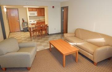 Chapel and non-denominational prayer room located on the 6th floor y One and two person apartments with