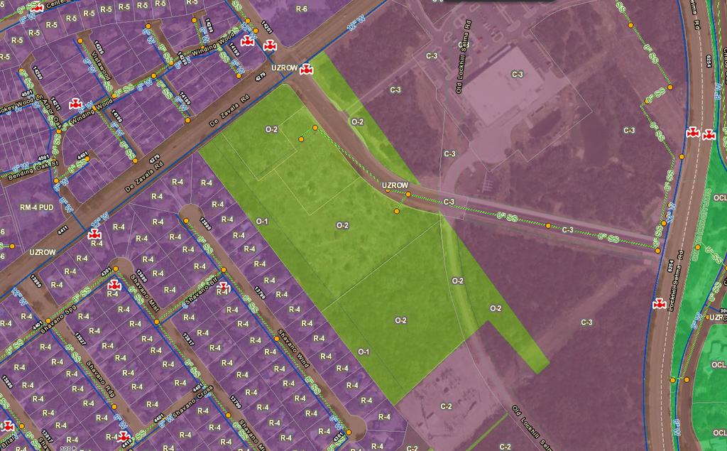 DE ZAVALA ROAD & INDIAN WOODS ZONING MAP AERIAL SAWS