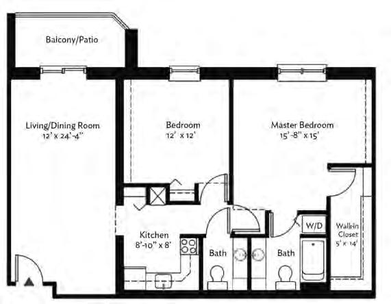 Two Bedroom 1,165